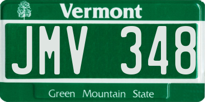 VT license plate JMV348