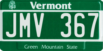 VT license plate JMV367