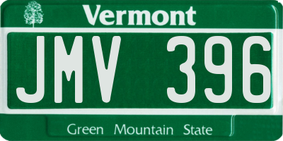 VT license plate JMV396