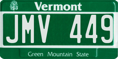 VT license plate JMV449