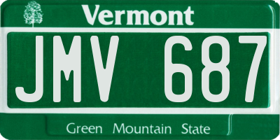 VT license plate JMV687