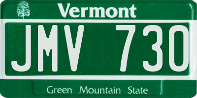 VT license plate JMV730