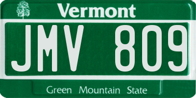 VT license plate JMV809
