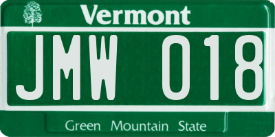 VT license plate JMW018
