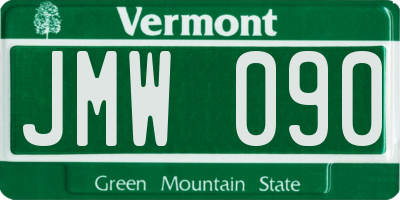 VT license plate JMW090
