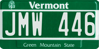 VT license plate JMW446