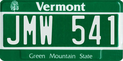 VT license plate JMW541