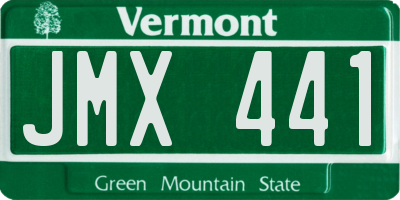 VT license plate JMX441