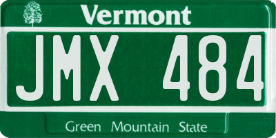 VT license plate JMX484
