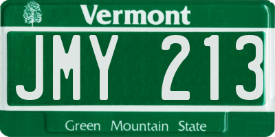 VT license plate JMY213