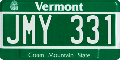 VT license plate JMY331