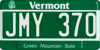 VT license plate JMY370