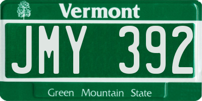 VT license plate JMY392