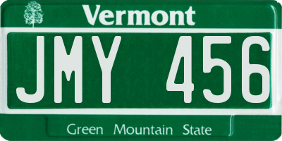 VT license plate JMY456