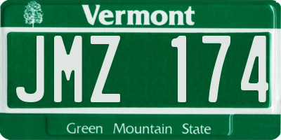 VT license plate JMZ174