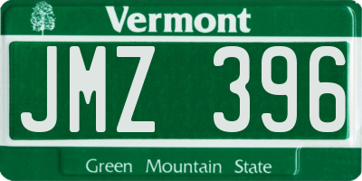 VT license plate JMZ396