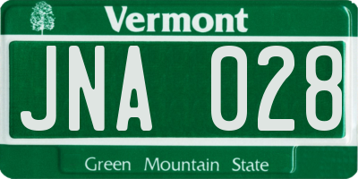 VT license plate JNA028