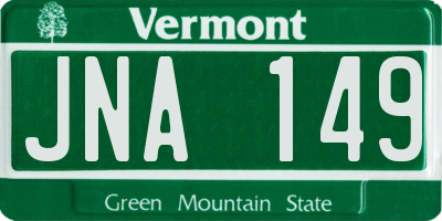 VT license plate JNA149