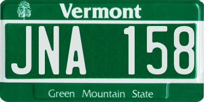 VT license plate JNA158
