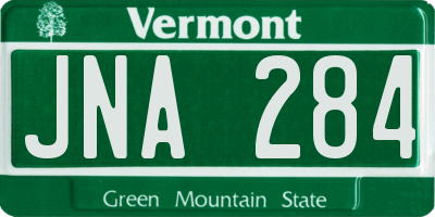 VT license plate JNA284