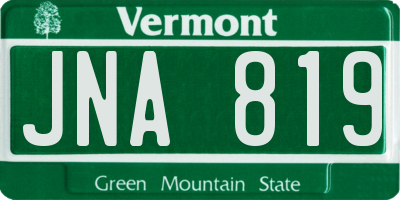 VT license plate JNA819