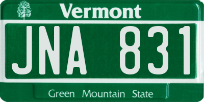VT license plate JNA831