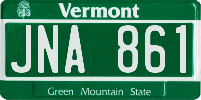 VT license plate JNA861