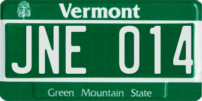 VT license plate JNE014