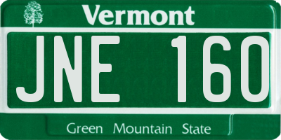 VT license plate JNE160