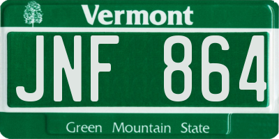 VT license plate JNF864