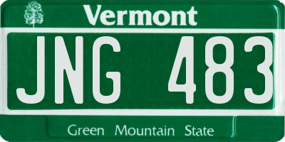 VT license plate JNG483