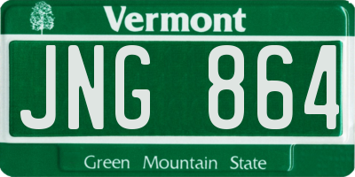 VT license plate JNG864