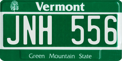 VT license plate JNH556