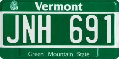 VT license plate JNH691
