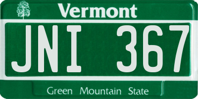 VT license plate JNI367