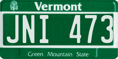 VT license plate JNI473