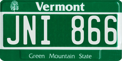 VT license plate JNI866