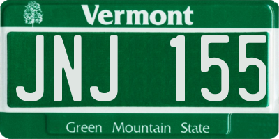VT license plate JNJ155