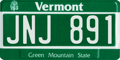 VT license plate JNJ891