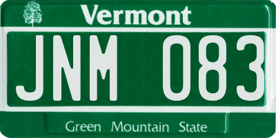 VT license plate JNM083