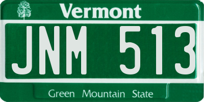 VT license plate JNM513