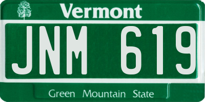 VT license plate JNM619
