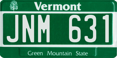 VT license plate JNM631