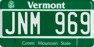 VT license plate JNM969