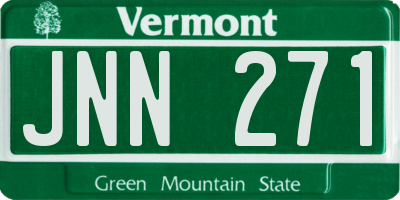 VT license plate JNN271