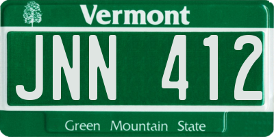 VT license plate JNN412