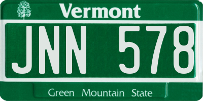 VT license plate JNN578