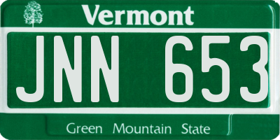 VT license plate JNN653