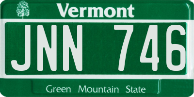 VT license plate JNN746