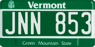 VT license plate JNN853